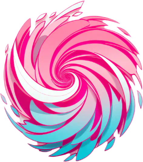 A pink and blue swirl.